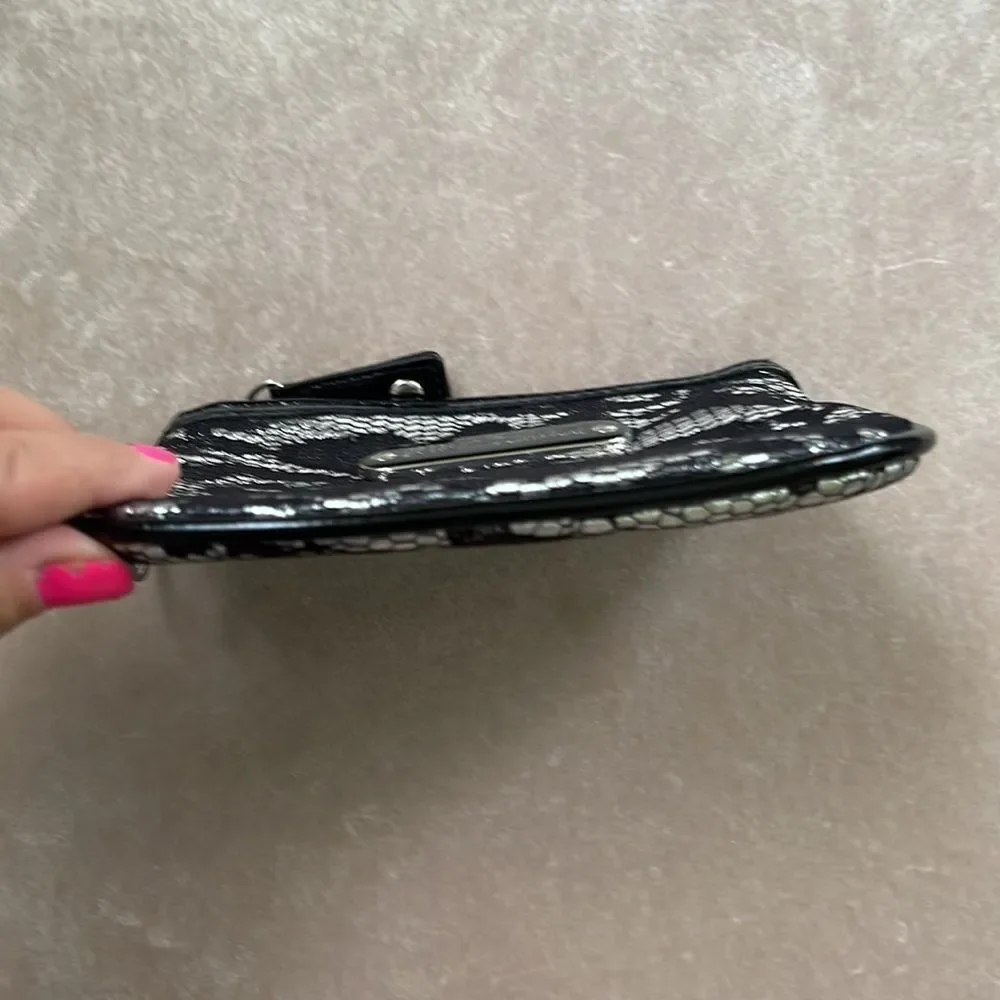 *Betsey Johnson* Black Lace Keyring Mini Travel Glam Pouch EUC Y2K